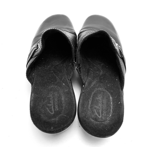 CLARKS BENDABLES Black Mules Clogs Comfort Shoes 7 - Picture 11 of 16